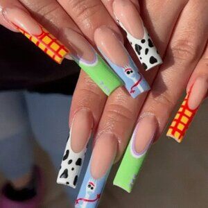 Beautiful press-on or glue-on nails.